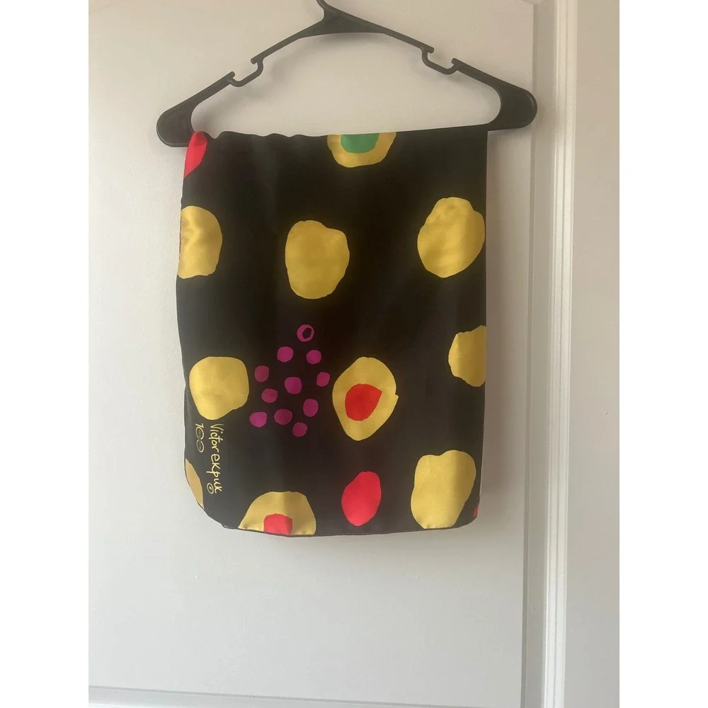 RARE Victor Ekpuk Limited Edition 1/100 Silk Scarf – Nsibidi Abstract Art 50x50
